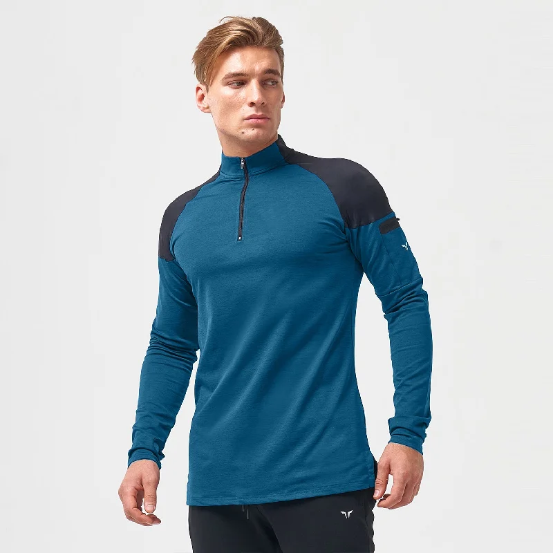 Men's gym-ready t-shirt-Evolve Running Top - Teal