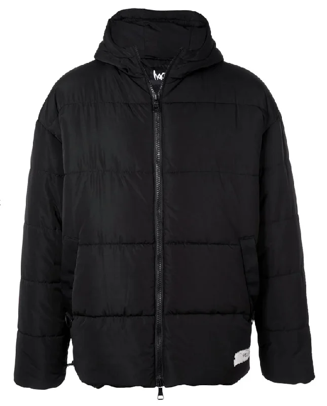 Men's organic winter coat-STROKE OF DNA BUBBLE JACKET BLACK