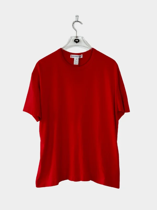 Men's sustainable workout t-shirt-Red T-shirt