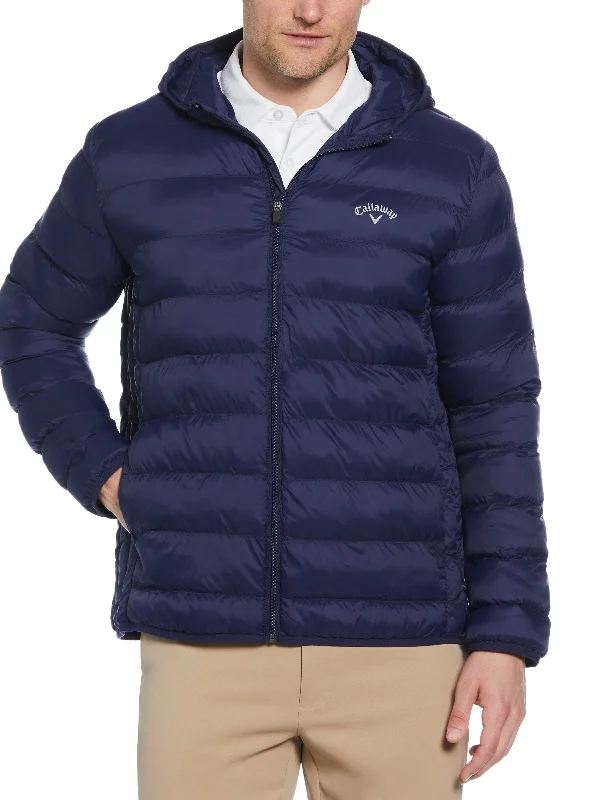 Men's quick-dry travel jacket-Mens Faux Down Puffer