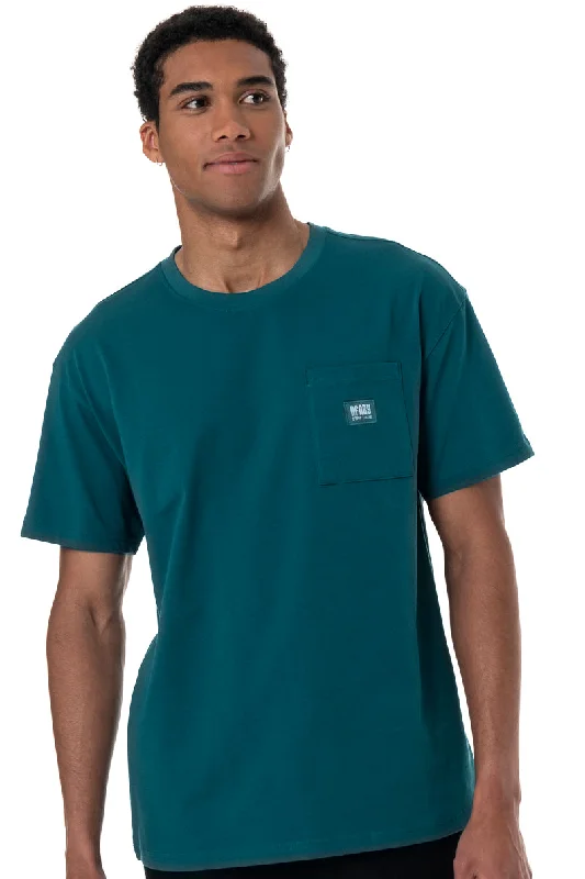 Men's quick-dry workout t-shirt-Pocket T-Shirt _ 152276 _ Teal