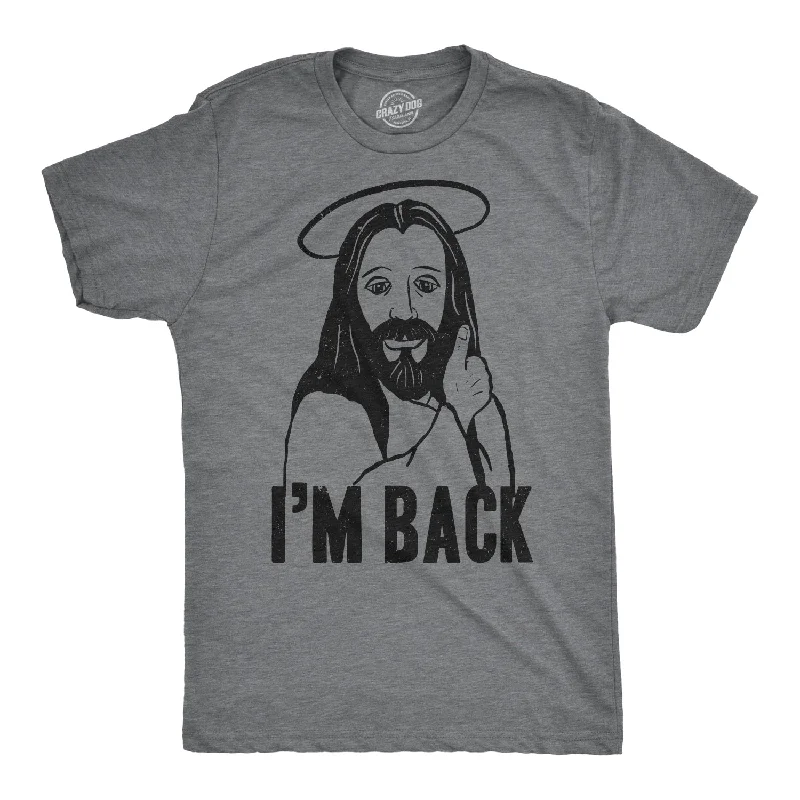 Men's modern athletic t-shirt-I'm Back Jesus Men's T Shirt