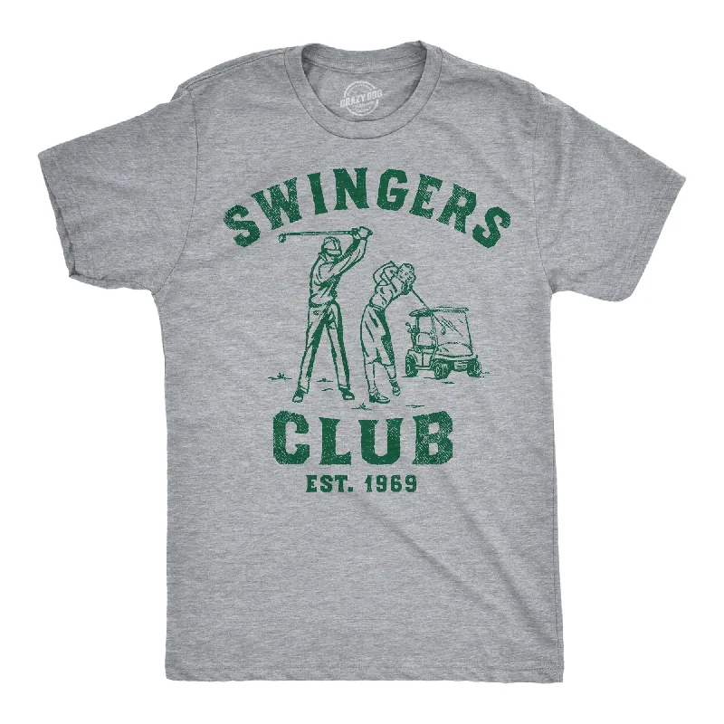 Men's high-stretch workout t-shirt-Swingers Club Men's T Shirt