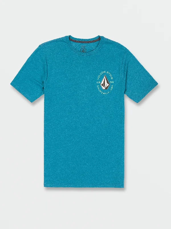 Men's relaxed fit gym t-shirt-Dragnaut Short Sleeve Tee - Ocean Teal Heather