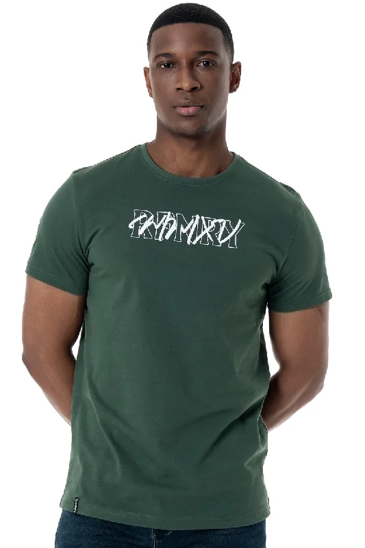 Men's eco-conscious workout t-shirt-Statement T-Shirt _ 158102 _ Fatigue