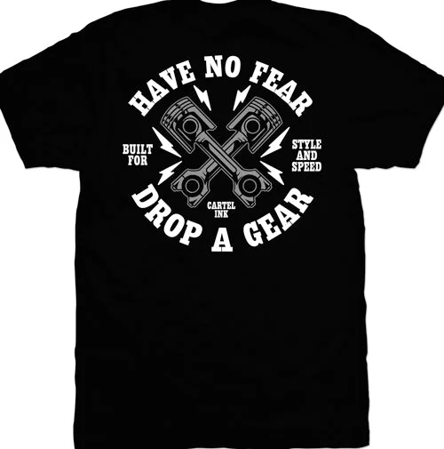 Men's performance gym t-shirt-Have No Fear Drop A Gear Mens T-Shirt