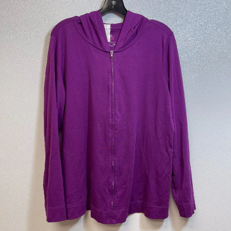 Men's antibacterial performance jacket-Jacket Other By Isaac Mizrahi Live Qvc In Purple, Size: L