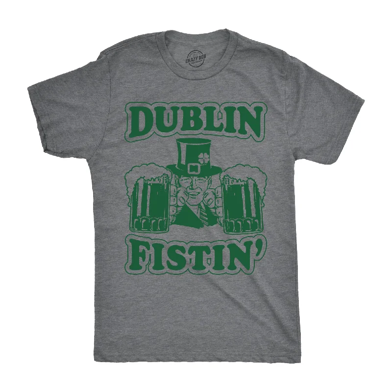 Men's breathable workout wear t-shirt-Dublin Fistin' Men's T Shirt