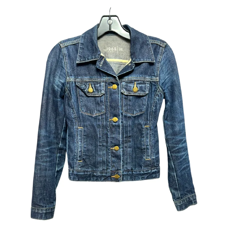 Men's pre-shrunk denim jacket-Jacket Denim By Gap In Blue, Size: Xs