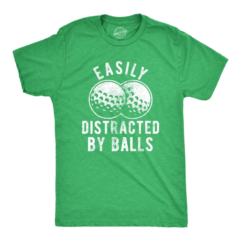 Men's active casual t-shirt-Easily Distracted By Balls Men's T Shirt