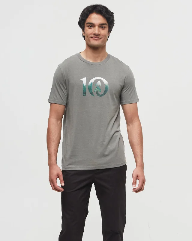 Men's summer gym t-shirt-Photo Forest Logo T-Shirt