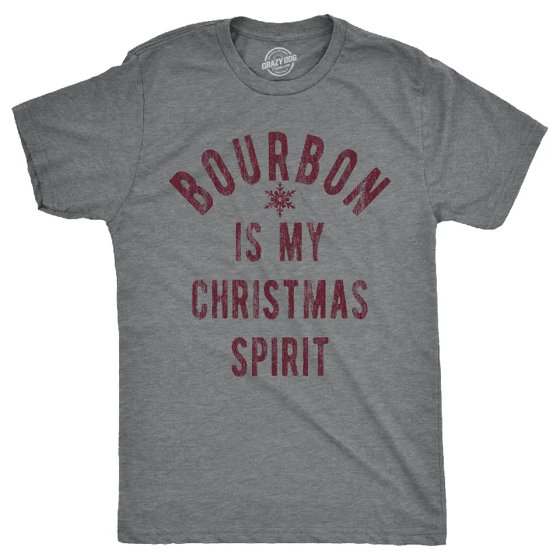 Men's versatile gym t-shirt-Bourbon Is My Christmas Spirit Men's T Shirt