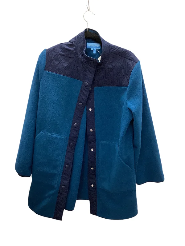 Men's performance puffer jacket-Jacket Fleece By Draper James In Blue, Size: L