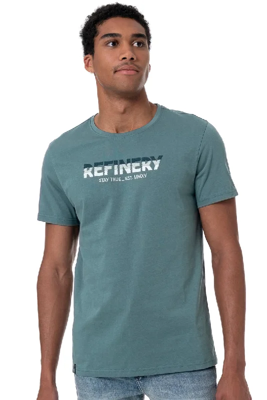 Men's modern athletic t-shirt-Branded T-Shirt _ 157583 _ Green