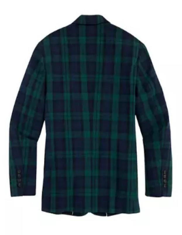 Men's breathable travel jacket-Plaid Dinner Jackets - Green Tartan Sportcoat