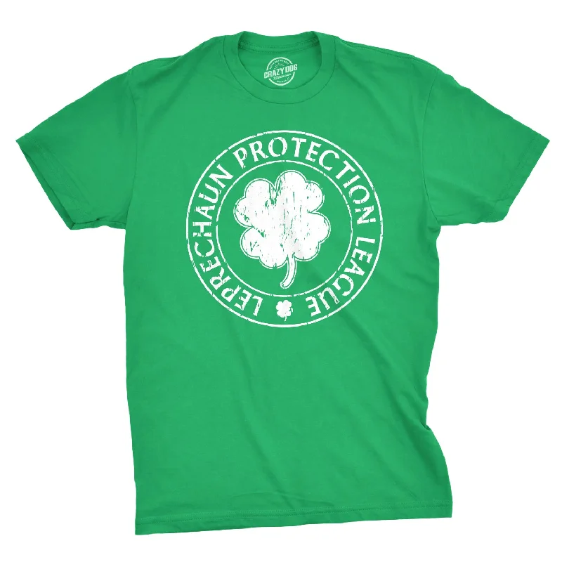 Men's summer gym t-shirt-Leprechaun Protection League Men's T Shirt