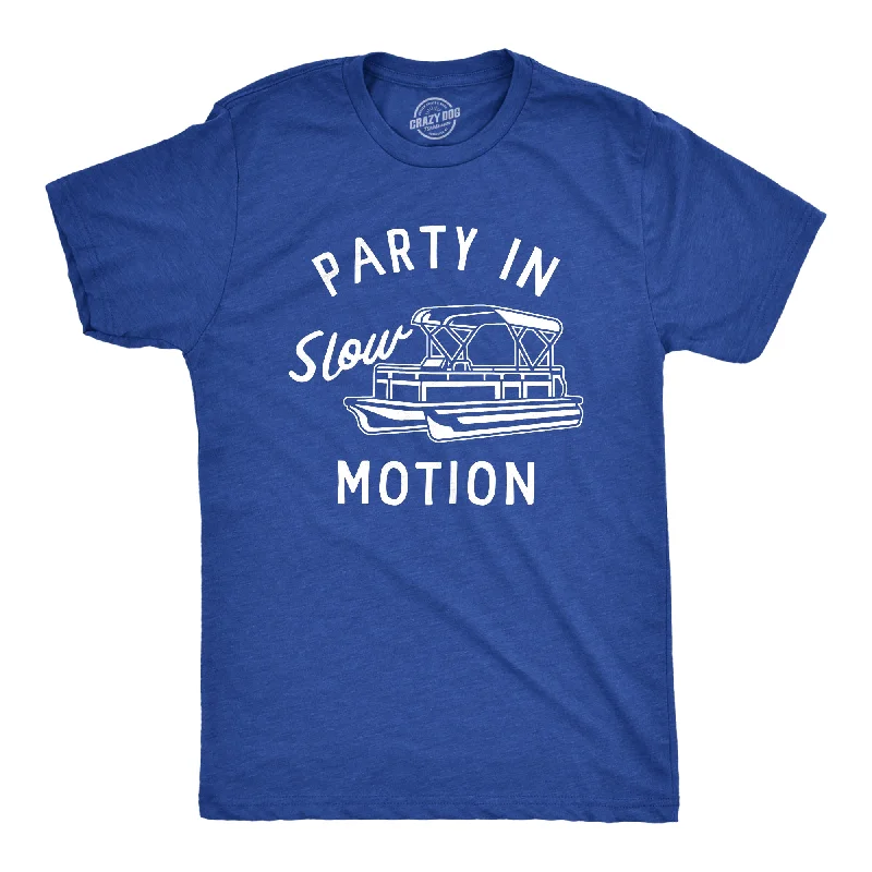 Men's weatherproof workout t-shirt-Party In Slow Motion Men's T Shirt