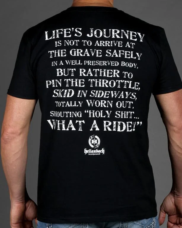 Men's high-stretch workout t-shirt-Hellanbach Nation - Life's Journey What A Ride T-Shirt