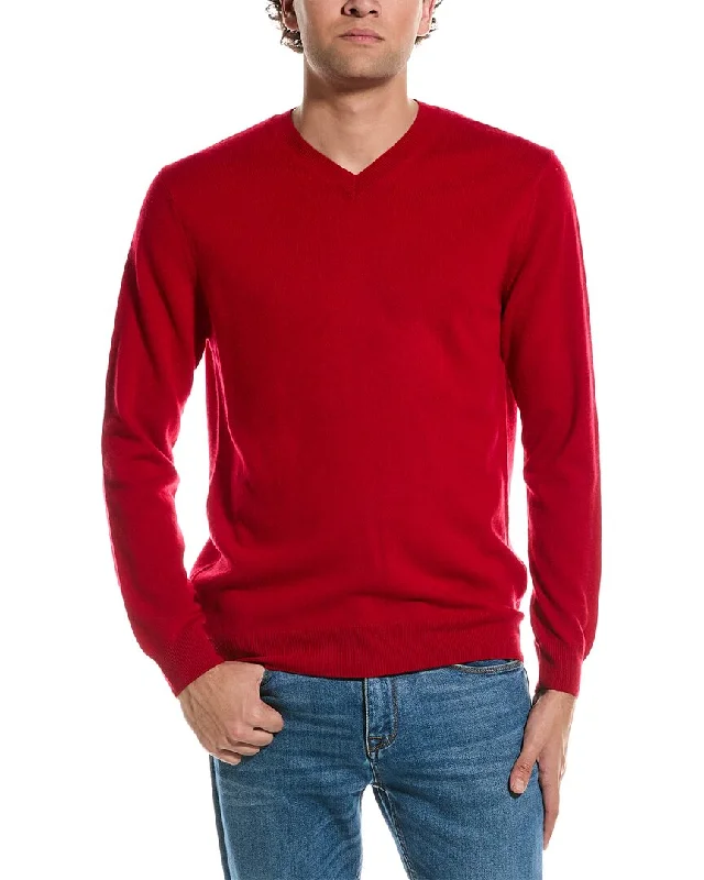 Men's uniform knit-Forte V-Neck Cashmere Sweater