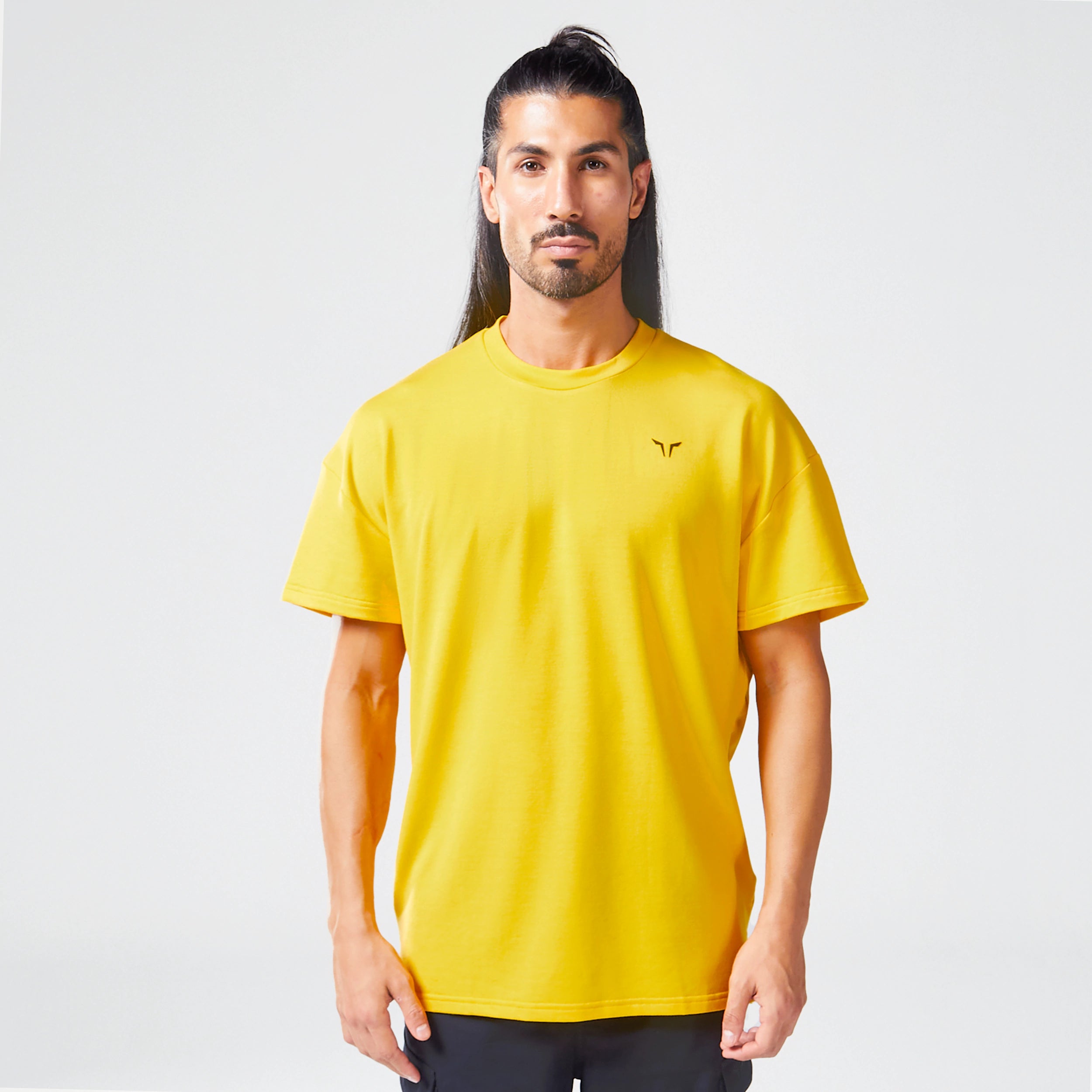 Men's fashionable active t-shirt-Essential Oversized Tee - Yellow