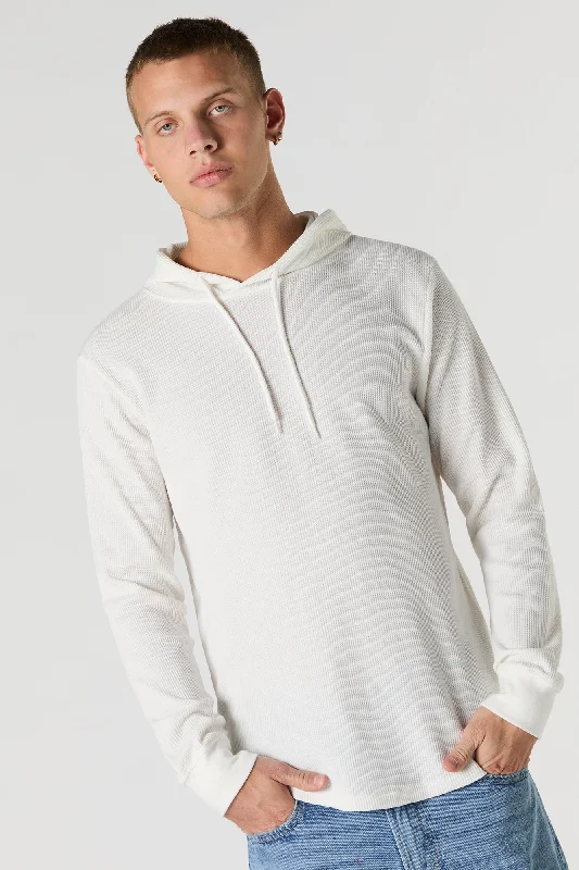 Men's gym-ready active hoodie-Thermal Knit Hoodie