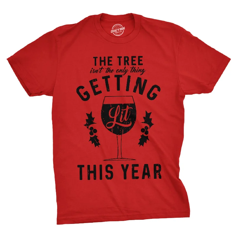 Men's premium athletic t-shirt-The Tree Isn't The Only Thing Getting Lit This Year Men's T Shirt