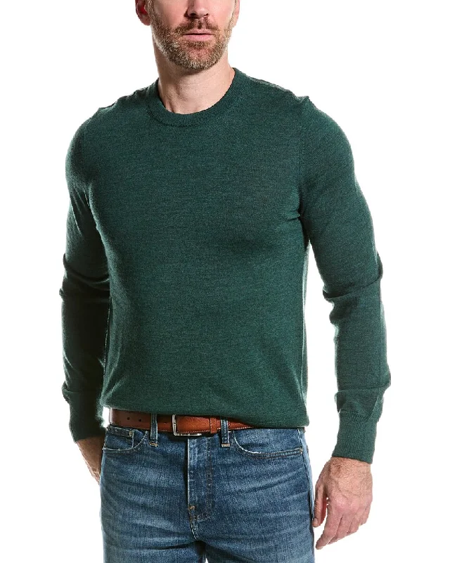 Men's athletic sweater-Brooks Brothers Merino Wool Crewneck Sweater