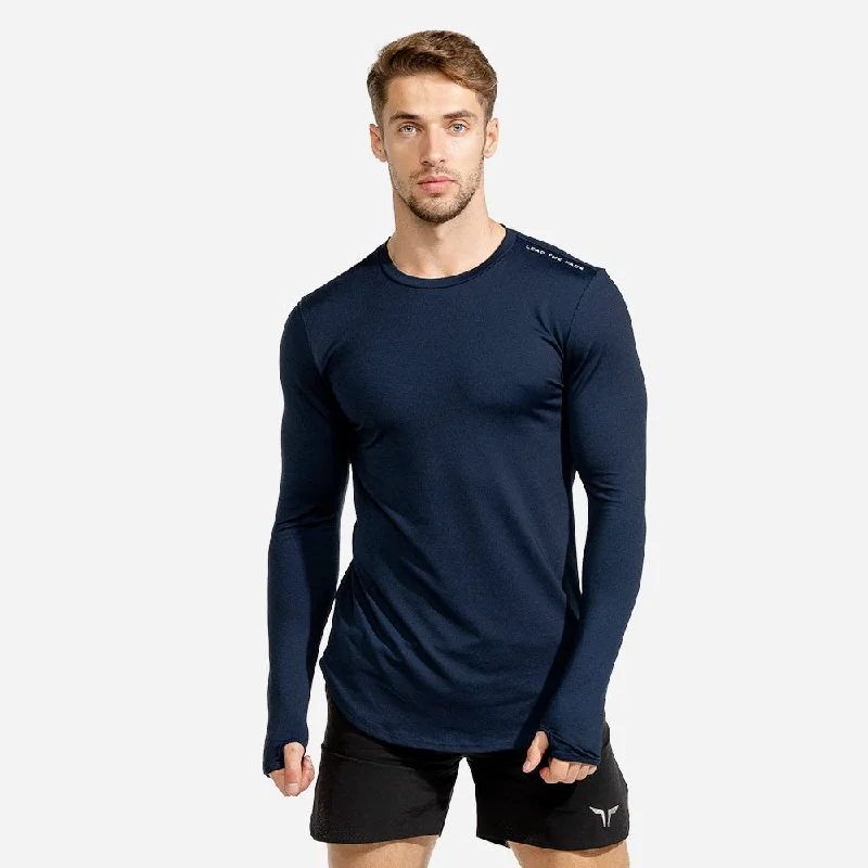 Men's breathable activewear t-shirt-Statement Muscle Tee - Navy