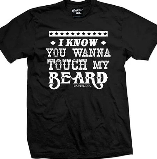 Men's sporty workout t-shirt-I Know You Want To Touch My Beard Men's T-Shirt