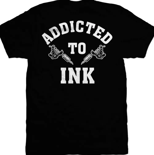 Men's summer gym t-shirt-Addicted To Ink Mens T-Shirt