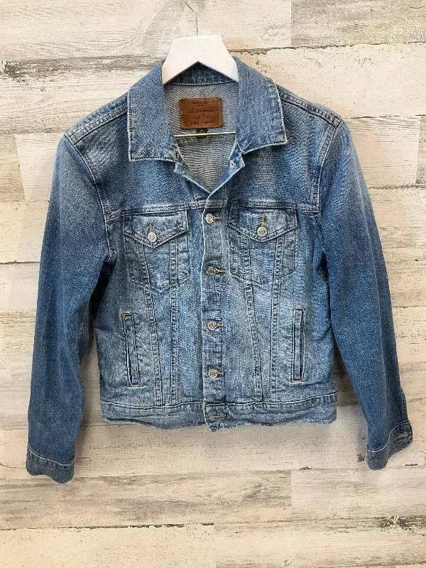 Men's fashionable winter jacket-Jacket Denim By Lucky Brand In Blue Denim, Size: M