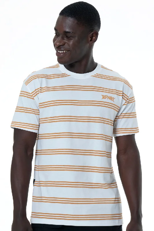 Men's breathable activewear t-shirt-Stripe T-Shirt _ 152136 _ Optic White