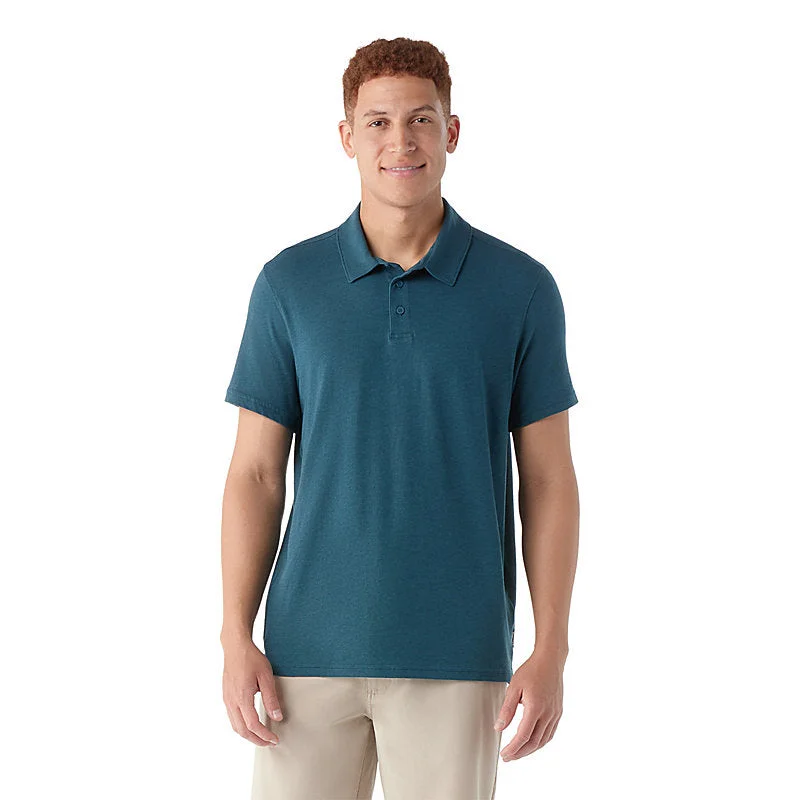 Men's performance office polo shirt-Men's Short Sleeve Polo - Twilight Blue