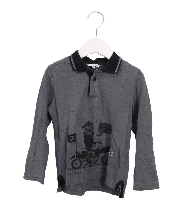 Men's eco-conscious travel wear polo shirt-Little Marc Jacobs Long Sleeve Polo 6T