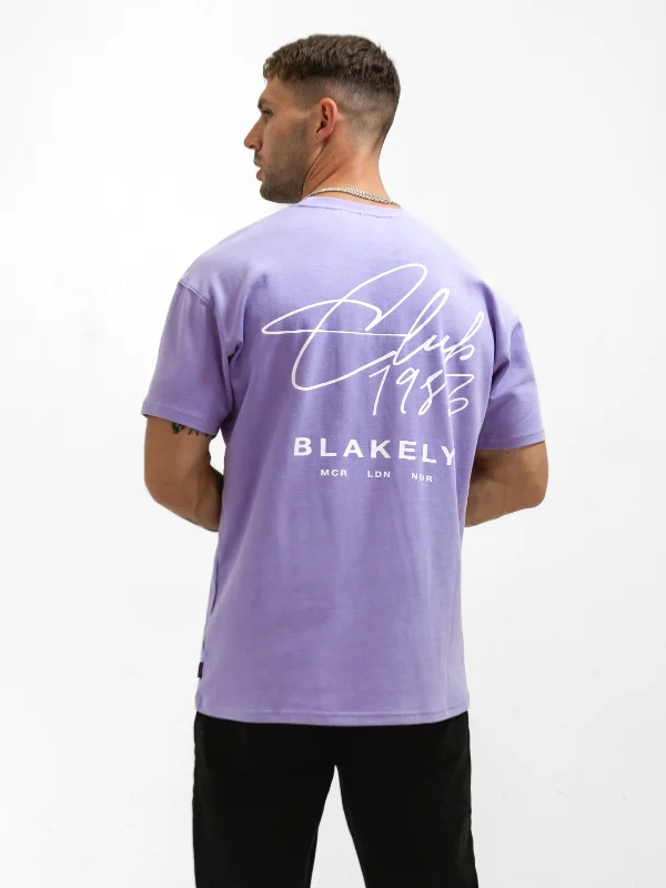 Men's versatile gym t-shirt-Club Relaxed T-Shirt - Violet