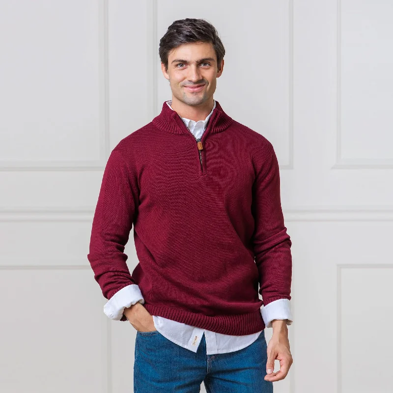 Men's UV protection knitwear-Half Zip Pullover Sweater