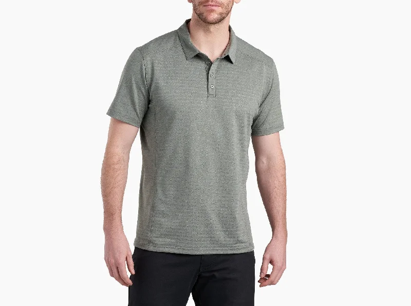 Men's high-performance travel polo shirt-Men's Airkuhl Polo - Summit Gray