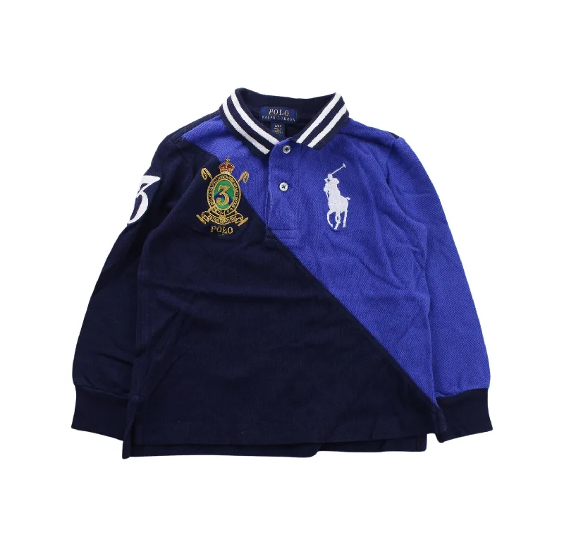 Men's antibacterial office wear polo shirt-Polo Ralph Lauren Long Sleeve Polo 2T