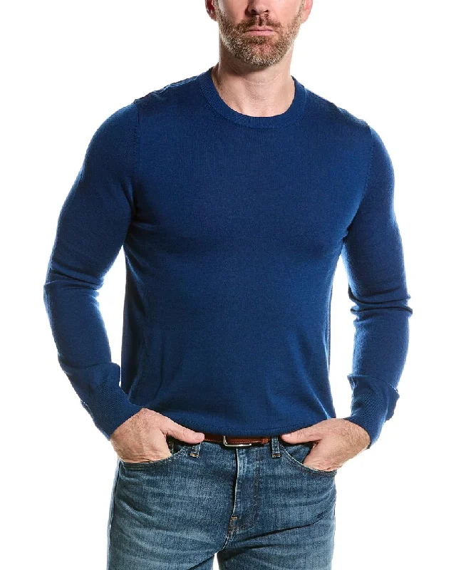 Men's utility knitwear-Brooks Brothers Merino Wool Crewneck Sweater