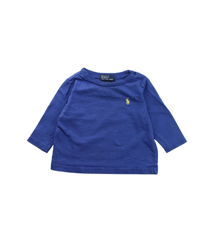 Men's breathable casual polo shirt-Polo Ralph Lauren Long Sleeve T-Shirt 6-12M