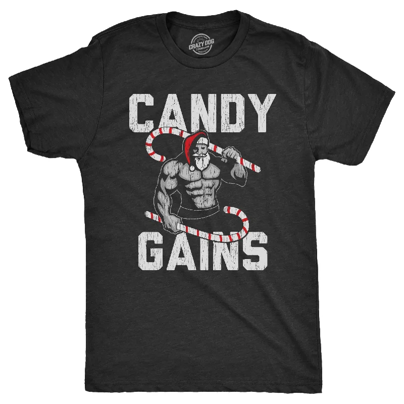 Men's weatherproof workout t-shirt-Candy Gains Men's T Shirt