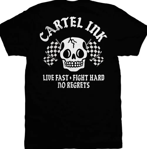 Men's breathable activewear t-shirt-Fight Hard No Regrets Mens T-Shirt