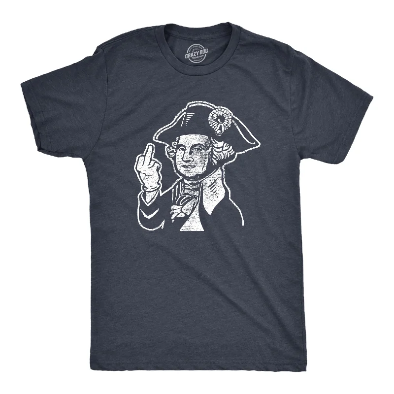 Men's quick-dry workout t-shirt-George Washington Middle Finger Men's T Shirt