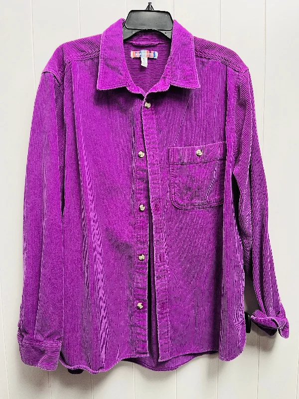 Men's antibacterial utility jacket-Jacket Shirt By Urban Outfitters In Purple, Size: M