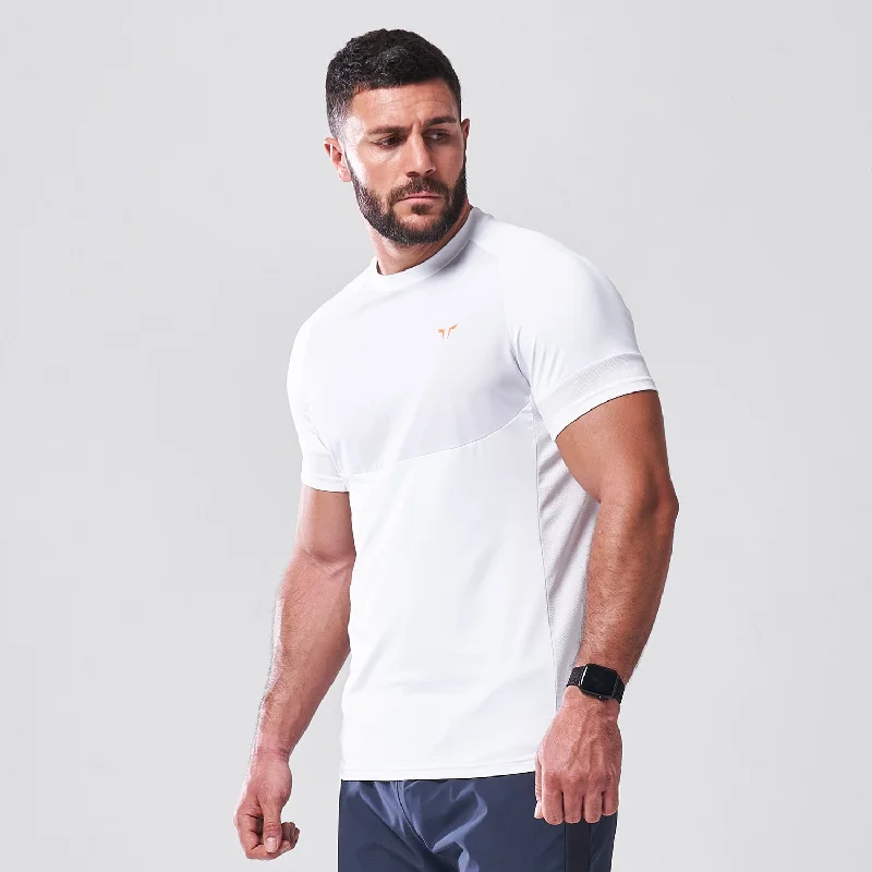 Men's high-stretch workout t-shirt-LAB360° Impact Tee - White