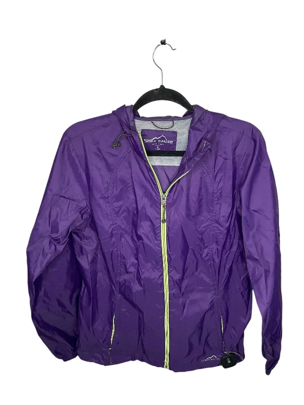 Men's breathable denim jacket-Jacket Other By Eddie Bauer In Purple, Size: M