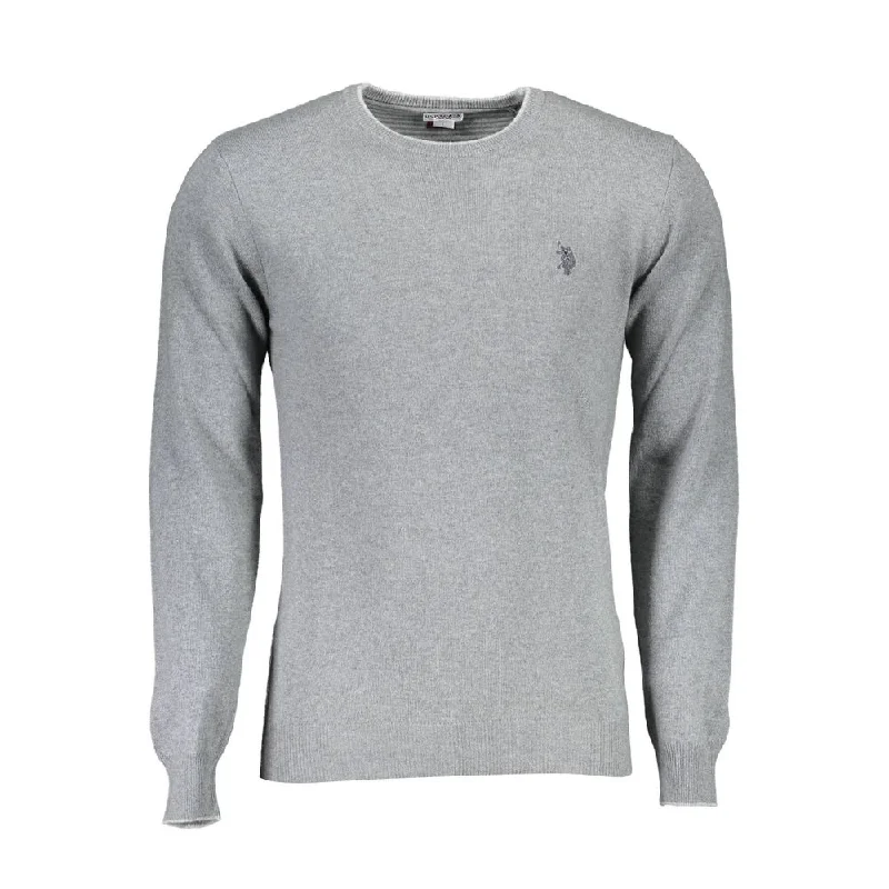 Men's recycled fabric sweater-U.S. POLO ASSN. Elegant Slim Fit Crew Neck Men's Sweater