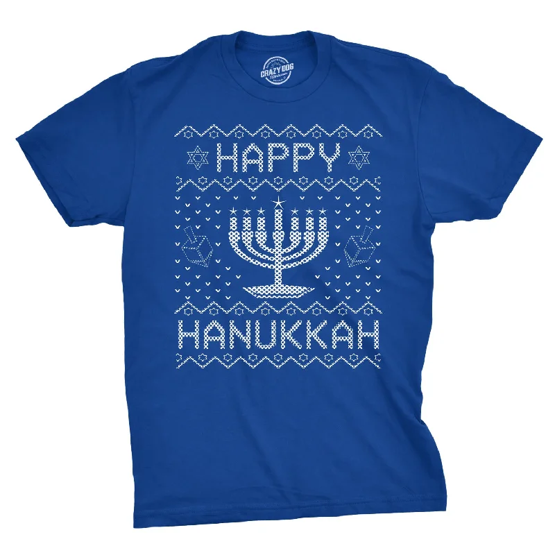 Men's lightweight gym t-shirt-Happy Hanukkah Men's T Shirt