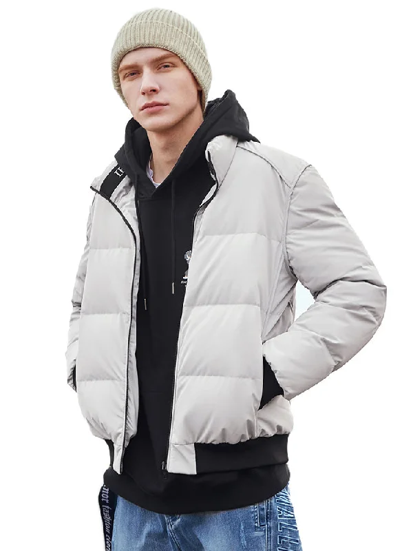 Men's comfortable running jacket-Men's Quilted Down Jacket