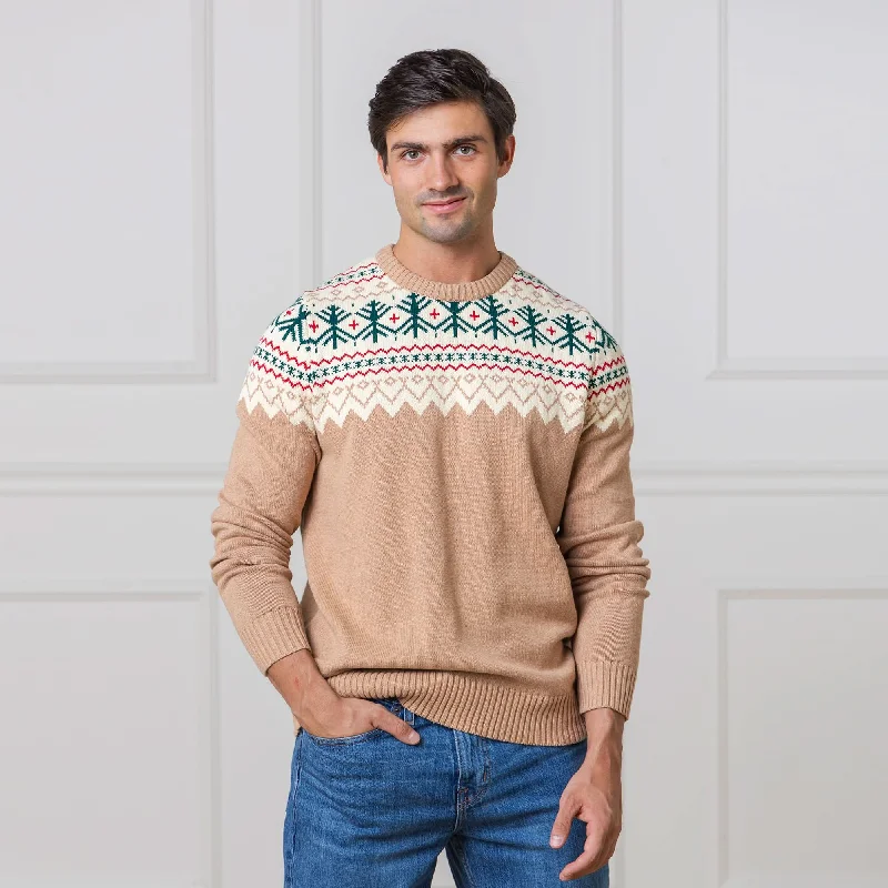 Men's pajama knit-Fair Isle Sweater